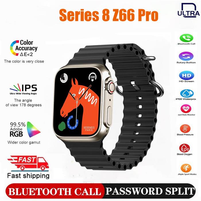 Gambar S8 NEW WATCH TOP CONFIGURATION WATCH BLUETOOTH BLACK TECHNOLOGY SPORTS MEN'S MICRO WEARABLE SMART WATCH ULTRA TERMURAH - Z66-Black dari Hello Worldd undefined Tokopedia