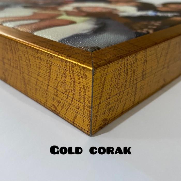 Gambar Cetak Foto Kanvas Jumbo 60 x 90 (24 R) - Canvas Photo Print Dan Bingkai Frame Minimalis BERKUALITAS - Gold corak dari GALERI FRAME ART undefined Tokopedia