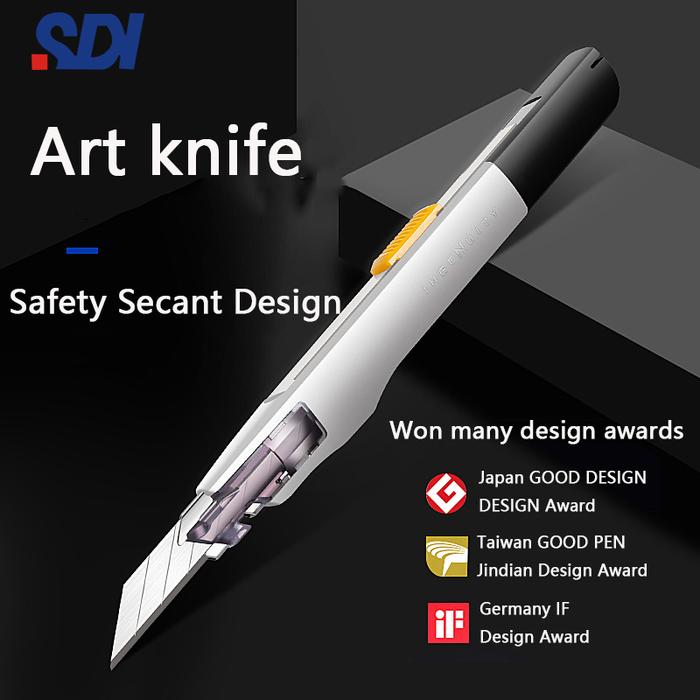 Gambar SDI Craft Pocket Knife нож Anti-Shaking Unboxing Cutter Utility Knife Self-Locking 9mm 30 Degree Blade Couteau ножи Art Supplies dari Carnival Story undefined Tokopedia