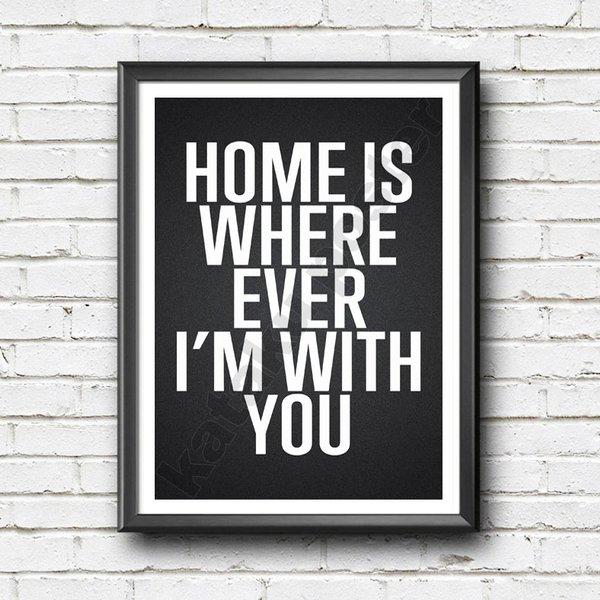 Gambar langsung proses Pigura Hiasan Dinding - Home Is Wherever I'm With You - Home Decor - Poster Home Decor Stock terbatas dari almoend undefined Tokopedia