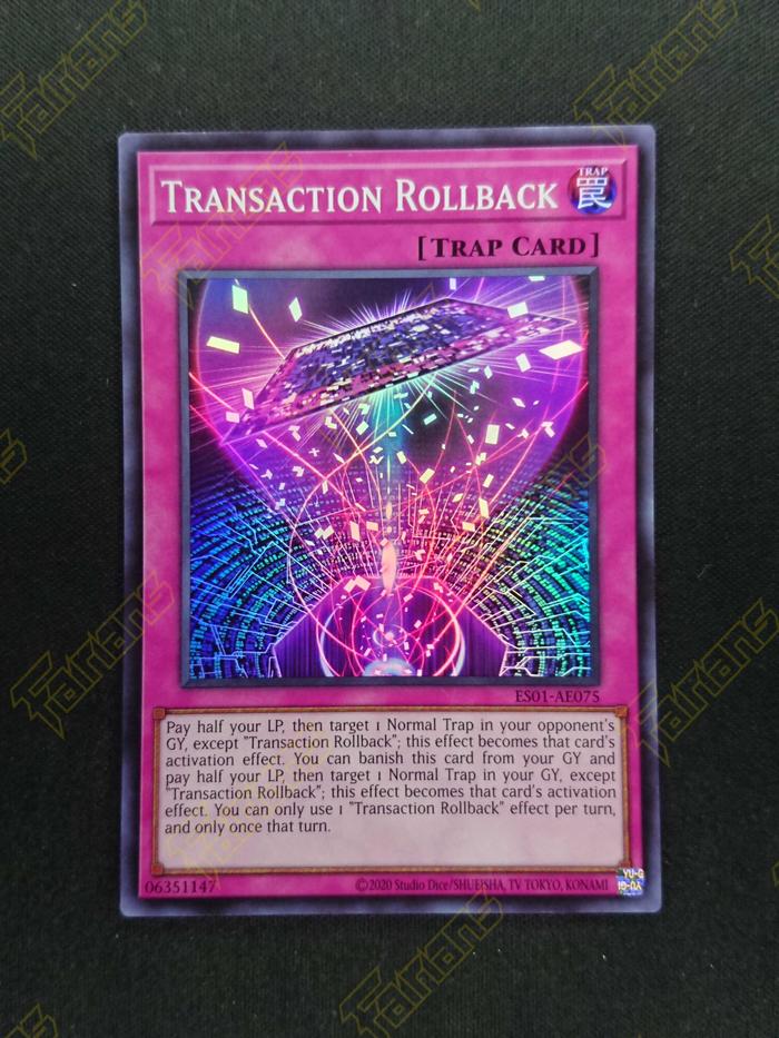 Gambar YuGiOh AE ES01-AE075 Transaction Rollback - Super Rare dari Fairians Card Game Merchant undefined Tokopedia