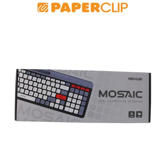 Gambar KEYBOARD WIRELESS REXUS MOSAIC KB02 - BLACK dari Paperclip Indonesia undefined Tokopedia