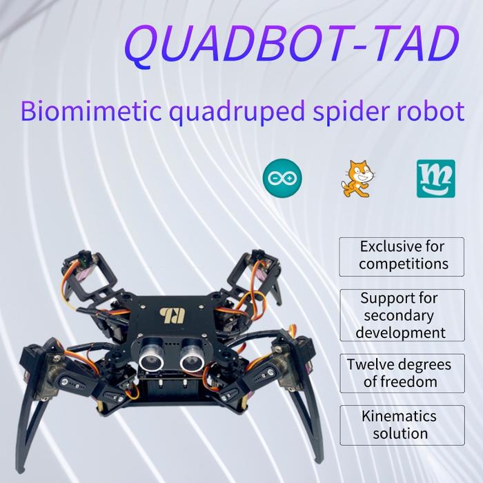 Jual QUADBOT-TAD Biominetic Quadruped Spider Robot for Arduino, 12-DOF ...