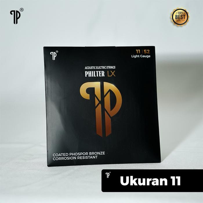Gambar SENAR GITAR AKUSTIK PHILTER LX ORIGINAL PHOSPOR BRONZE / PILTER / STRING / SATU SET - LX 0.11 - 0.52 dari Raja Pedia Shop undefined Tokopedia