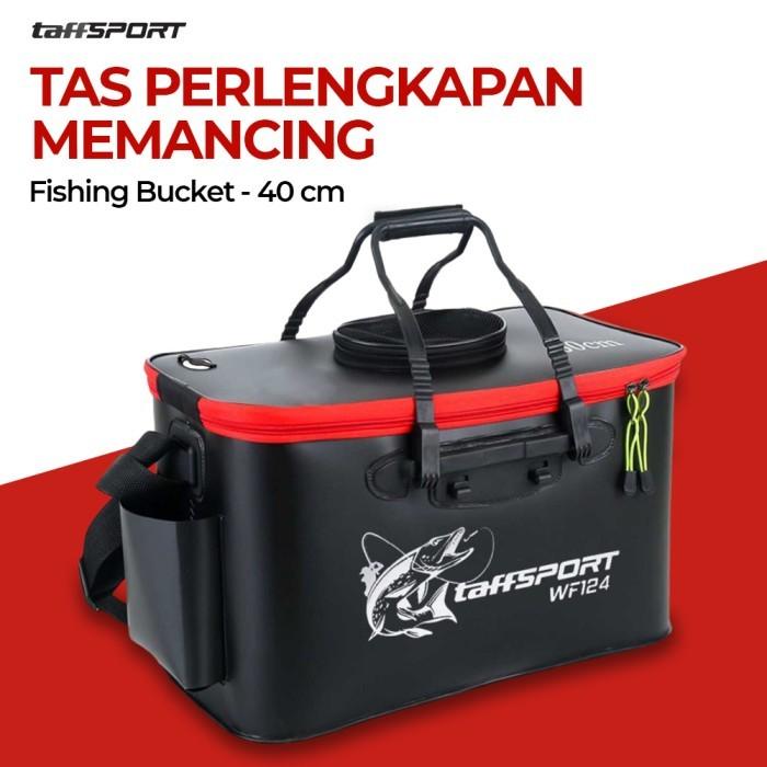 Gambar Tas Perlengkapan Mancing TaffSPORT Fishing Bucket 40 CM WF124 Bag - Black dari Outdoor Jakarta undefined Tokopedia