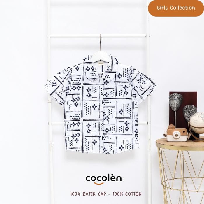 Gambar Kemeja Batik Anak Perempuan Cewe 2-14 Tahun Putih Navy KB0130 - 2 dari COCOLEN undefined Tokopedia