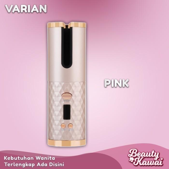 Gambar Alat Pengeriting Rambut Otomatis Wireless USB Hair Curler Rechargeable - Abu-abu - Merah Muda dari i2Y Store undefined Tokopedia