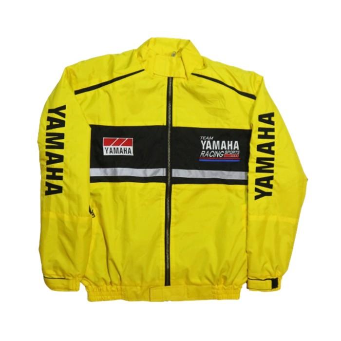 Gambar terlengkap Jaket Motor Pria Team Yamaha Racing Sport Waterproof Full Bordir - Kuning, M dari shifazerlina undefined Tokopedia
