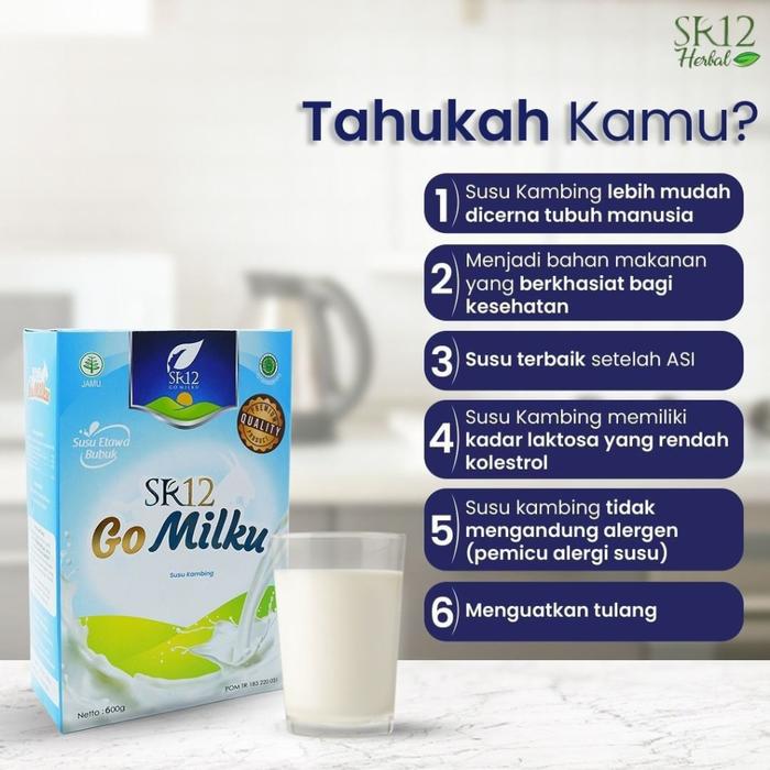 Gambar SR12 Go Milku Susu Kambing Etawa Halal BPOM Meningkatkan Kesehatan Imun Melancarkan ASI - Original, 200 Gr dari ptsashafashion undefined Tokopedia