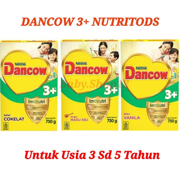 Gambar DANCOW 3+ 750g NUTRITODS IMUNUTRI Untuk Usia 3 Sd 5 Tahun - Vanila dari Raimunanorderan undefined Tokopedia