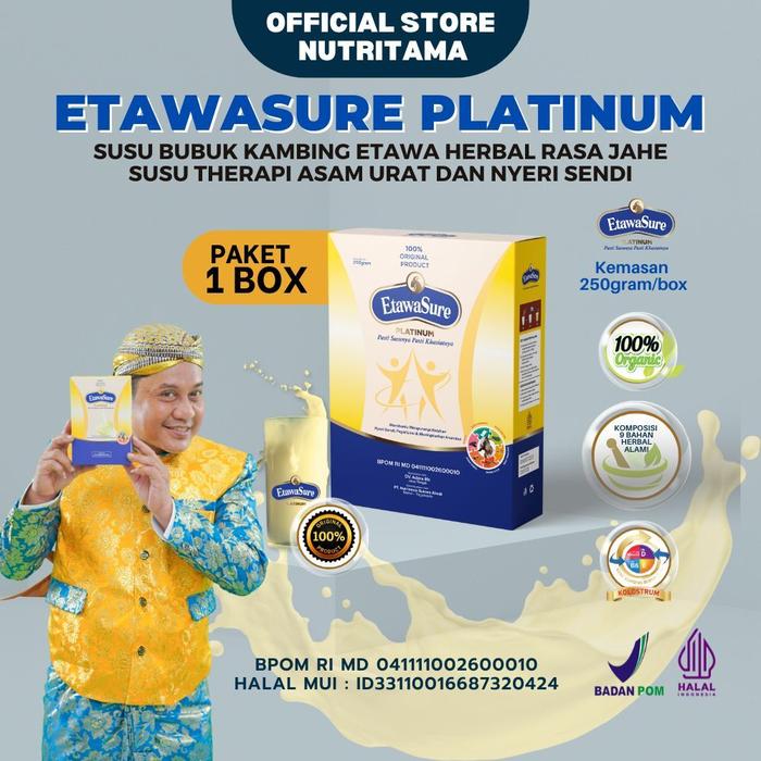 Gambar Etawasure – Susu Kambing Etawa Atasi Nyeri sendi Tingkatkan Kepadatan & Kesehatan Tulang | Susu Anti Asam Urat | Bukan Etawalin | Etawasure 250gram | Susu Pegal Linu dari Luxetical store undefined Tokopedia
