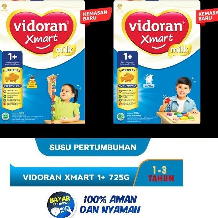 Gambar TERLARIS susu vidoran xmart 1+ 725gr madu - vanila untuk usia 1- 3 thn dari dangastore undefined Tokopedia