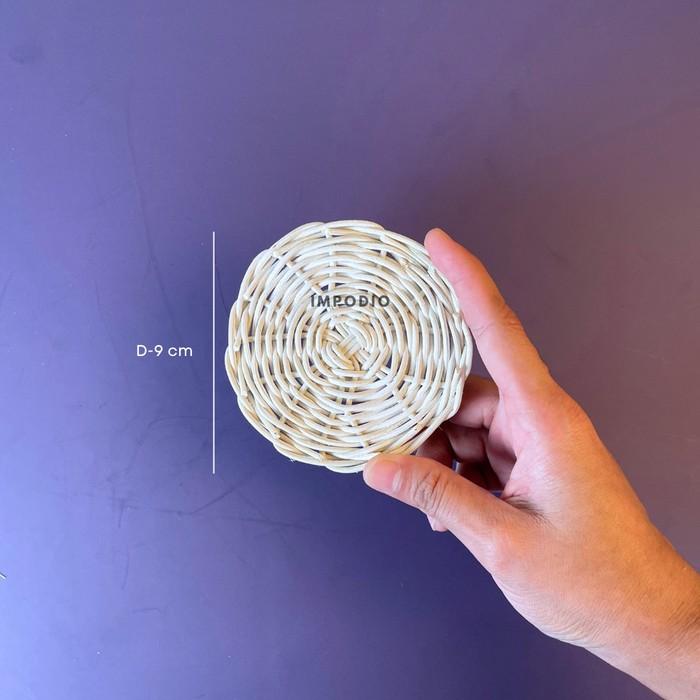 Gambar coaster rotan bulat anyaman - props tatakan food photo IMPODIO - D-10cm dari Impodio undefined Tokopedia
