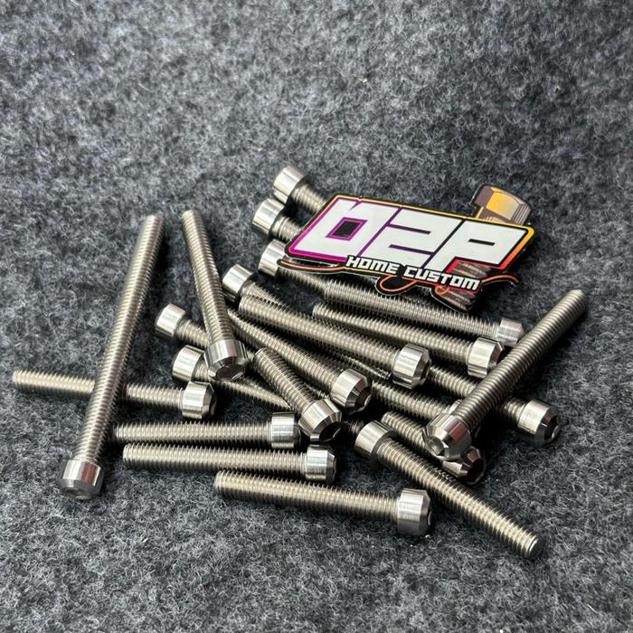 Gambar baut blok cvt mio gear L stainless custom handmade model titanium - TITANIUM dari Duaputramotor_NEW undefined Tokopedia