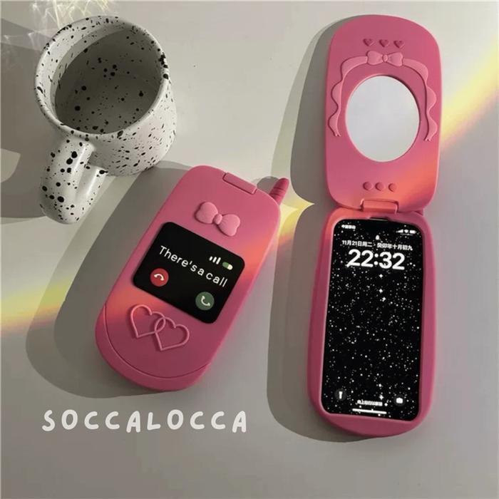 Gambar •READY• UGLY CASE BLACKPINK FLIP HEART COQUETTE RIBBON AESTHETIC PHONE SILICONE 3D CASE WITH MIRROR CERMIN AESTHETIC FOR IPHONE 11 12 13 14 15 PRO PLUS PROMAX - 13/14/15 dari Gabina Official undefined Tokopedia