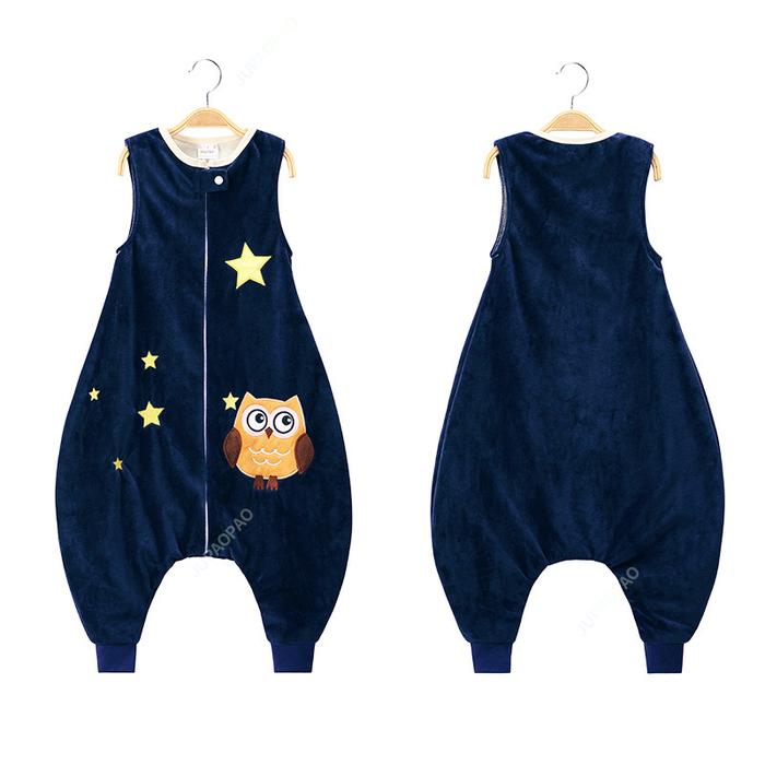 Gambar New Deep Blue Owl Four Seasons Sleeveless Split Leg Sleeping Bag Universal Breathable and Comfortable Children's Home Clothing dari toren cai mani pejuh undefined Tokopedia