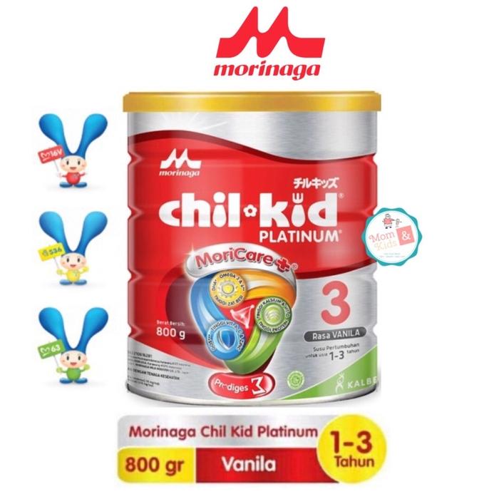 Gambar CHILKID PLATINUM VANILA MADU 800 GR | MORINAGA CHIL KID PLATINUM (1-3 TAHUN) 800GR [PROMO] BARANG BERKUALITAS 100% ORIGINAL - Vanila dari ZarasMall undefined Tokopedia