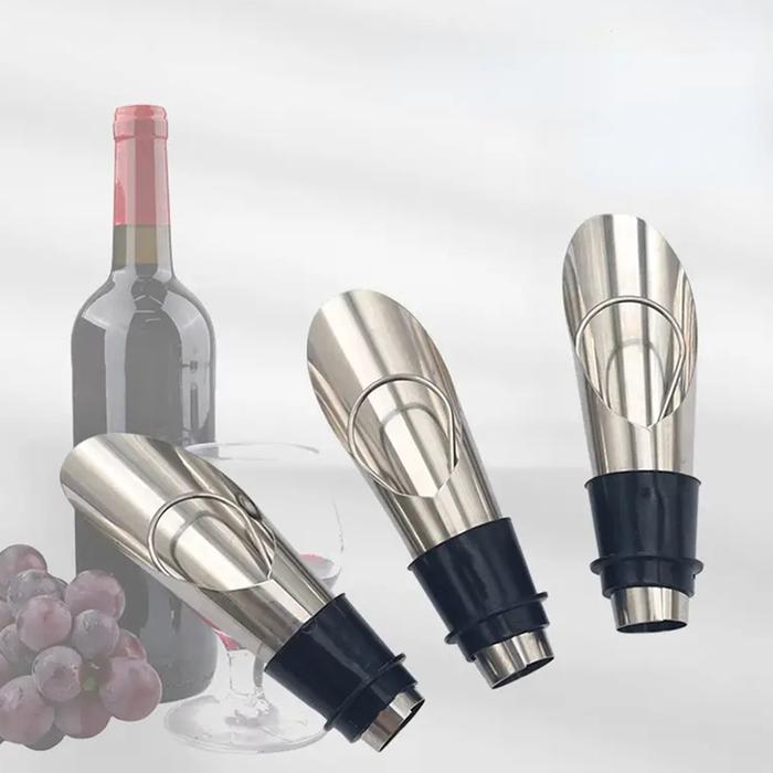Gambar 2-in-1 Stainless Steel Wine Stopper And Pourer Durable Anti-Rust Wine Bottle Stopper For Home Kitchen dari KOMCIGIDANG undefined Tokopedia