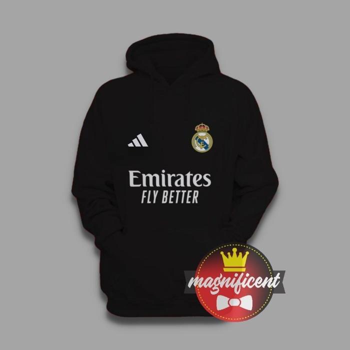 Gambar HOODIE REAL MADRID / HOODIE BOLA MADRID / HOODIE SWEATER MADRID [PROMO] BARANG BERKUALITAS 100% ORIGINAL - Hitam, S dari ASHILYASTORE undefined Tokopedia