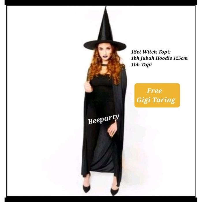 Gambar Kostum Halloween Dewasa/Aksesoris Halloween party Costum - Penyihir dari mahenn mart undefined Tokopedia