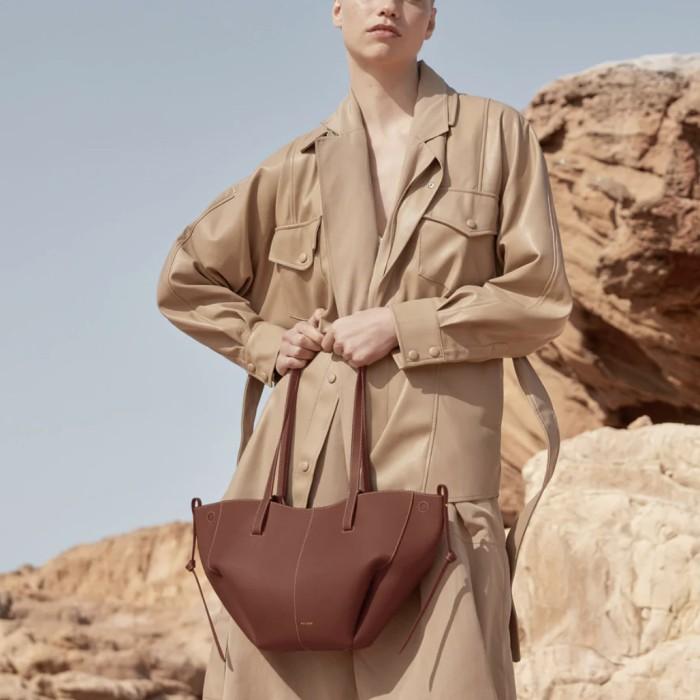 Gambar PTR Polene Cyme mini tote - Brown Cognac dari bagsmor undefined Tokopedia