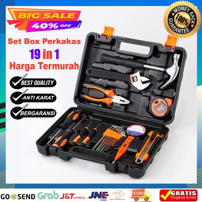 Gambar Alat Set Perkakas Tang Palu Obeng With Box Storage / Kunci Full Set Lengkap 1 Box Bengkel / Perkakas Bengkel Komplit / Kunci 1 Set Lengkap / Set Tool Box Set Lengkap / Tool Kit Set / Tool Kit / Alat Perkakas / Perkakas Tukang / Perkakas Bengkel dari Zinoraa undefined Tokopedia