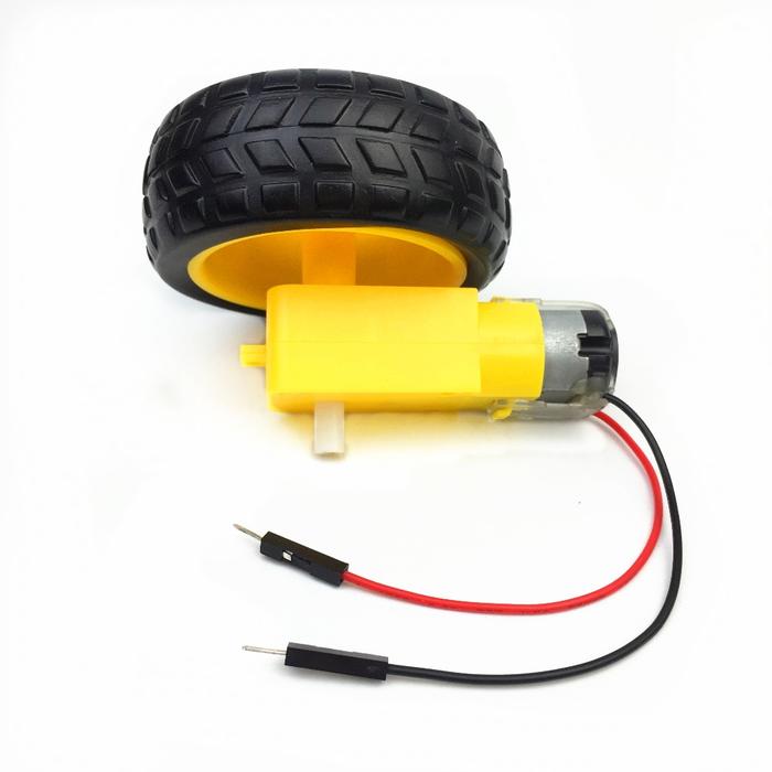 Gambar Car Gear DC Motor Robot Gear Motor TT & Wheel Tire with Dupont Male Plug for Arduino Robotics dari kikinroziki 8 undefined Tokopedia