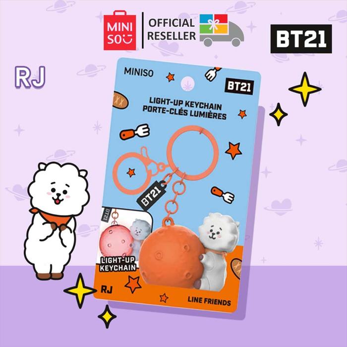 MINISO x BT21 Collection Gantungan Kunci Menyalakan Cahaya Malam RJ