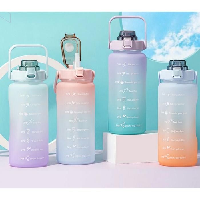 Gambar Botol Minum Viral Motivasi 2 Liter Dengan Penanda Waktu BPA Free Anti Tumpah Botol Minum Motivasi 2000ML / Botol Minum Produk Terbaru / Botol Minum Viral / Botol Minum Kekinian / Botol Minum Jumbo Transparan Full Colour Olahraga Travel Sport Water dari JUKENSTORE68 undefined Tokopedia