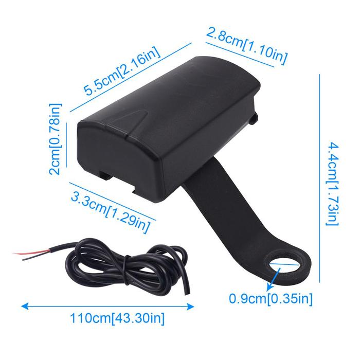 Gambar Motorcycle  Car Waterproof Mobile Phone USB Charger With Indicator Light Motorcycle Electronics Accessories dari kerupuk mlarat undefined Tokopedia