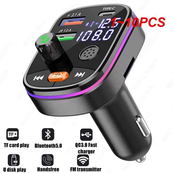 Gambar 1~10PCS Car Bluetooth 5.0 FM Transmitter Wireless Handsfree Audio Receiver Car MP3 Player 2USB Fast Charger Car Electronics dari kerupuk mlarat undefined Tokopedia