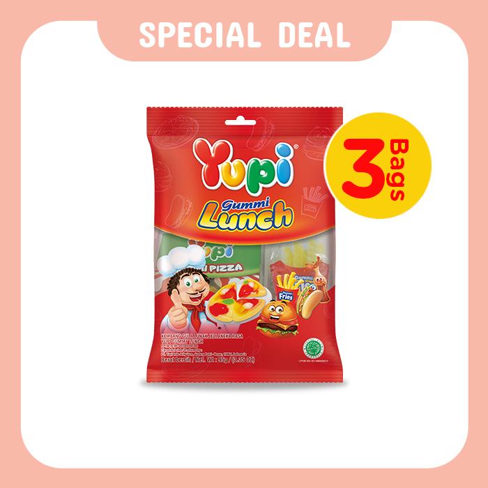 Gambar Triple Bag Yupi Gummy Lunch 95 gr - Special Deals dari Yupi Gummy Candies undefined Tokopedia