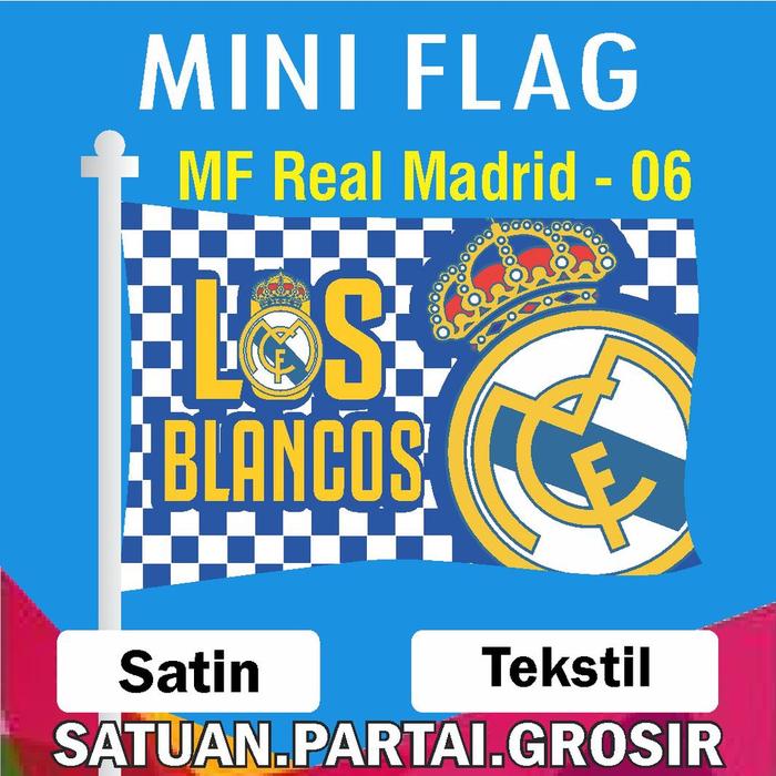 Gambar PROMO TERBARUUU MINI FLAG REAL MADRID / BENDERA REAL MADRID / CETAK BENDERA CUSTOM / CETAK MINI FLAG CUSTOM FULL PRINTING MOTIF REAL MADRID dari samzhurnofficial undefined Tokopedia