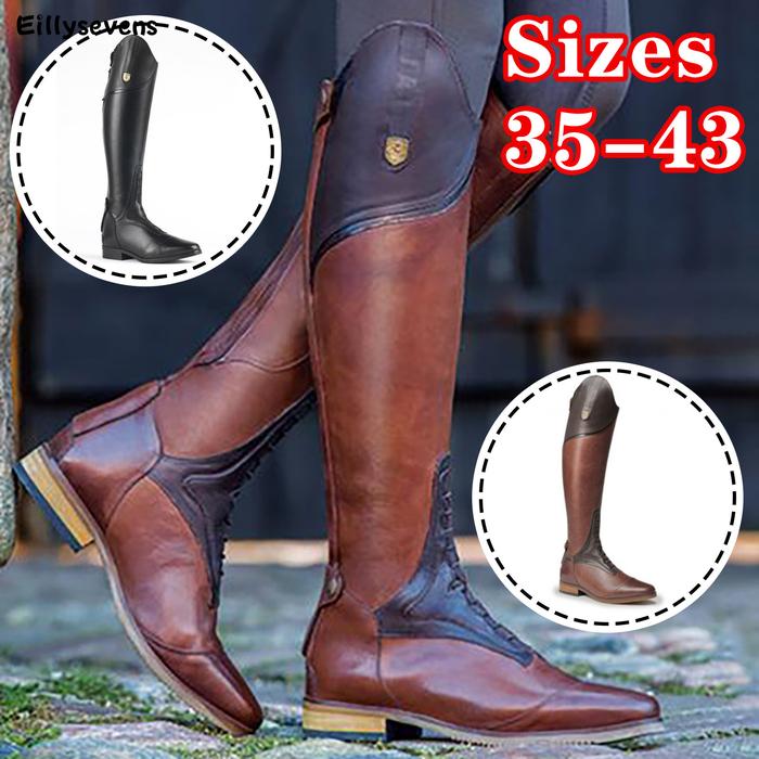 Gambar Riding High Boots Horse Knee Rider Leather Shoes Equestrian Long dari navaranaa shop undefined Tokopedia