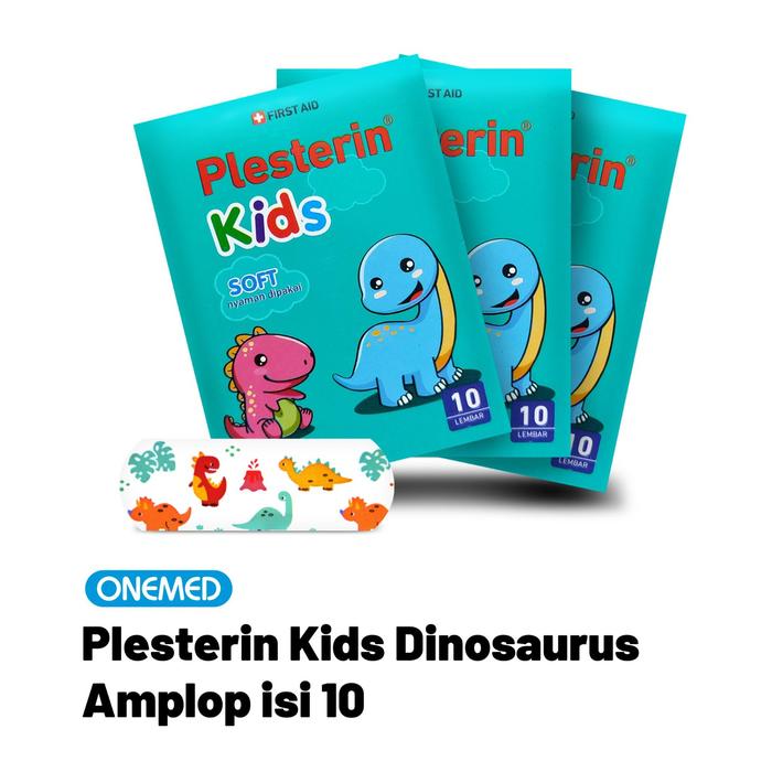 Gambar ONEMED Plester Anak Plesterin Kids Dinosaurus Amplop Isi 10 Pcs dari Onemed Malang undefined Tokopedia