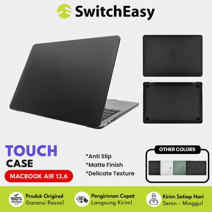 Gambar Case Macbook Air 13.6 M4 M3 M2 SwitchEasy Touch Casing Cover - Carbon Black dari SwitchEasy Official undefined Tokopedia