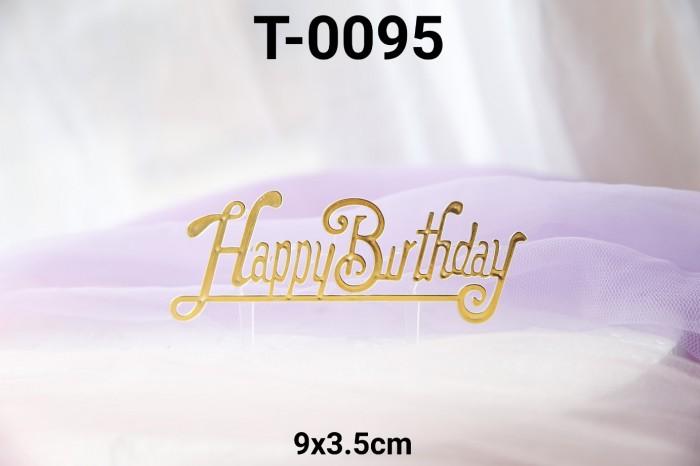 Gambar UM1 GR-T-0095 Cake Topper san Kue Tulisan Happy Birthday - T-0095 Model 1 dari reja0909 undefined Tokopedia