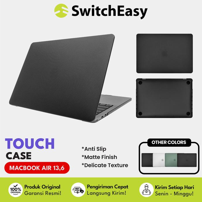 Gambar Case Macbook Air 13.6 M4 M3 M2 SwitchEasy Touch Casing Cover - Trans Black dari SwitchEasy Official undefined Tokopedia
