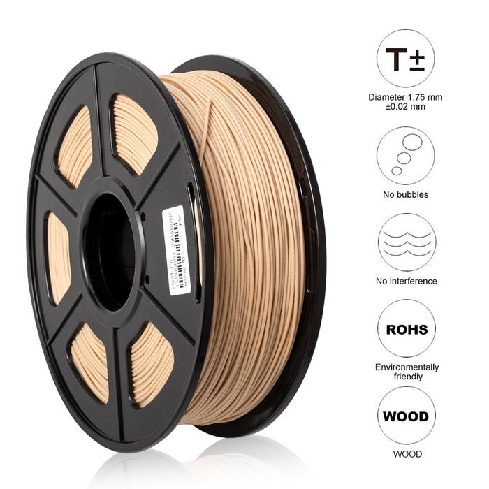 Gambar Sunlu Wood 1.75Mm 1Kg 3D Printing Filament Wood Fiber Delicate dari Mak kiya undefined Tokopedia