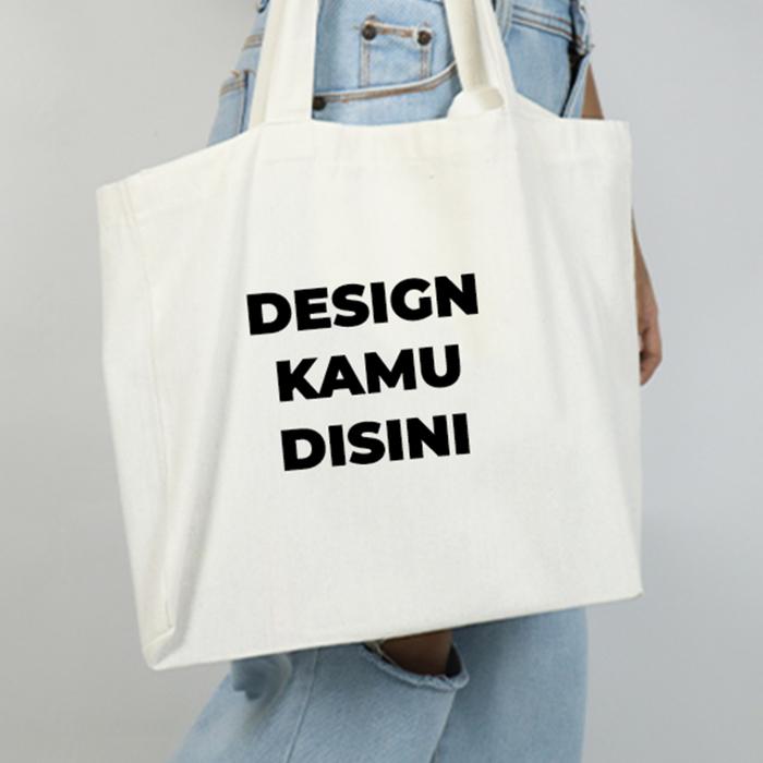 Gambar Totebag Canvas Custom Premium Tebal Sablon Satuan Foto Dan Gambar Tas Tote Bag Kanvas Resleting Pria Wanita - Sablon DTF, 1 Sisi dari District Stuff undefined Tokopedia