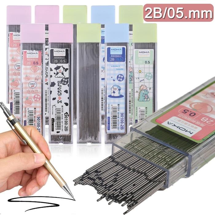 Gambar 0.5mm Graphite Lead 2B Mechanical Pencil Replace Lead Pencil Refill Erasable Smooth Writing Drawing School Stationery Supplies dari joniwww undefined Tokopedia