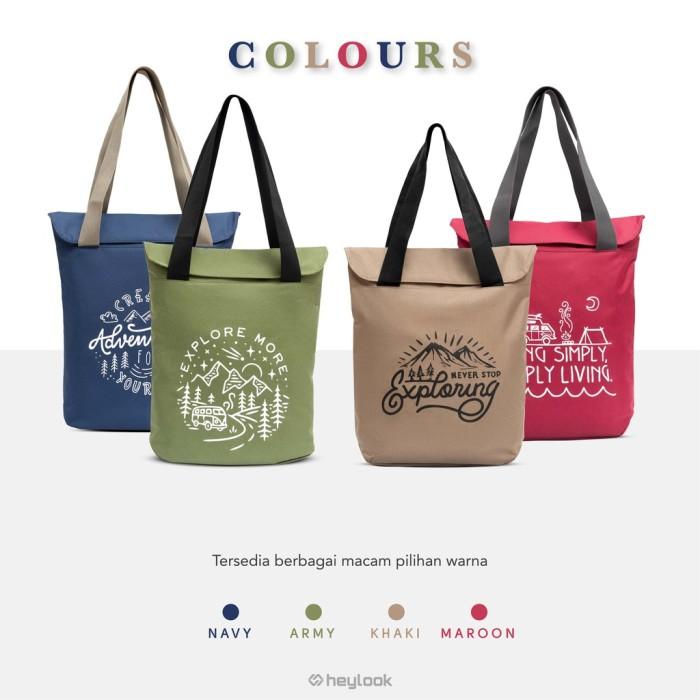 Gambar Tote Bag Aksesoris Hand Bag Tas Jinjing Tas Bahu Fashion Pria Wanita Terbaru - NAVY dari zaramoz store undefined Tokopedia