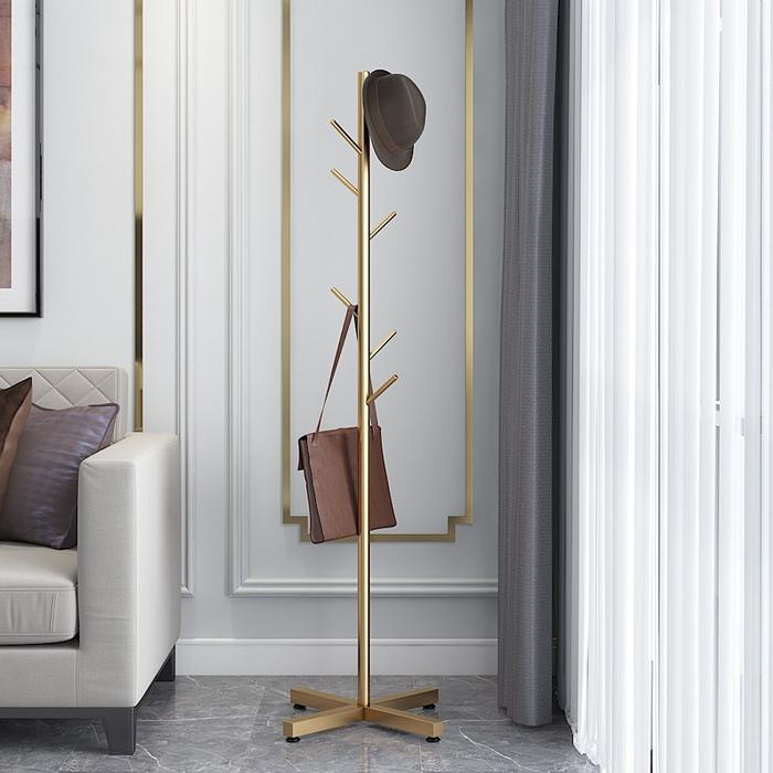 Gambar Luxury Coat Rack Floor Standing Clothes Hanger 8 Hooks Multifunction Storage Hat Organizer Handbags Home Accessories tree hanger dari benoe undefined Tokopedia