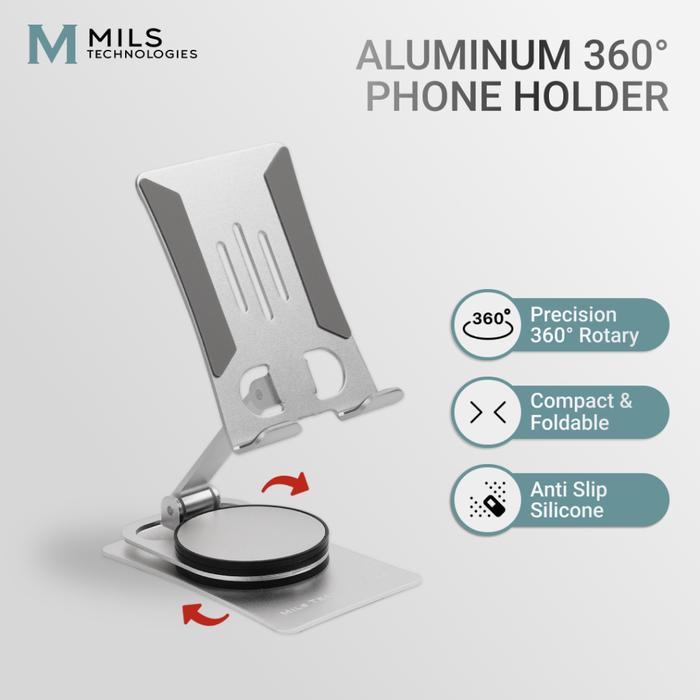 Gambar Terbaru MILS 360° Rotatable Aluminium Mobile Phone Stand Holder - PS52 dari avira nissyah undefined Tokopedia