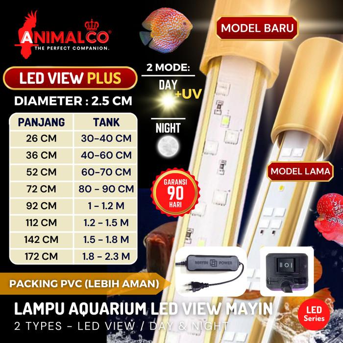 Gambar MAYIN LAMPU LED VIEW / PLUS DAY NIGHT AQUARIUM ARWANA AROWANA IKAN KOI - DAY&NIGHT + PVC, 92cm dari Animal Co undefined Tokopedia