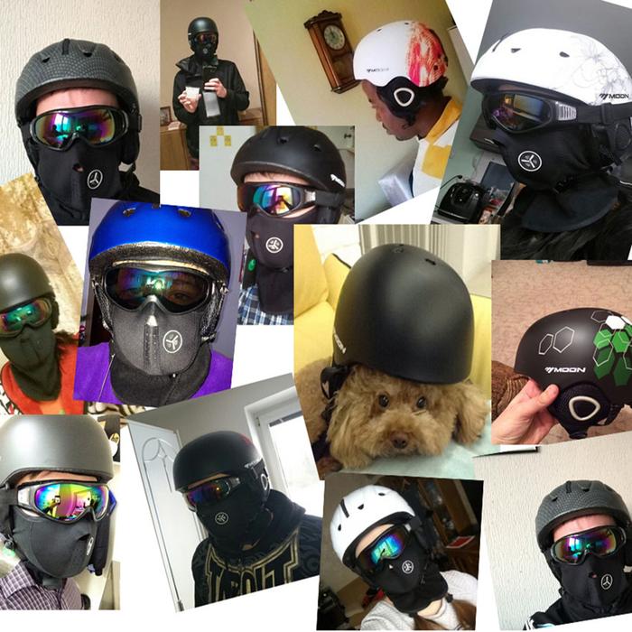 Gambar Moon Skiing Helmet Autumn Winter Adult And Children dari Langit Jambon undefined Tokopedia