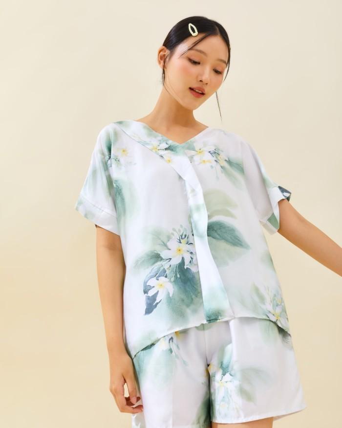 Gambar Meghan Set Silk/Tencel Collection - Piyama/Pajamas/Baju Tidur Meliana Liu Official - Daisy-Silk dari Meliana Liu undefined Tokopedia