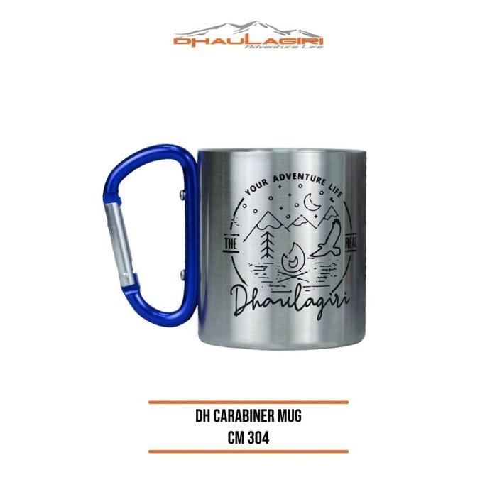 Gambar Mug Stainless Carabiner Cup Dhaulagiri 220ML Gelas Outdoor Camping - Biru dari Artivic undefined Tokopedia