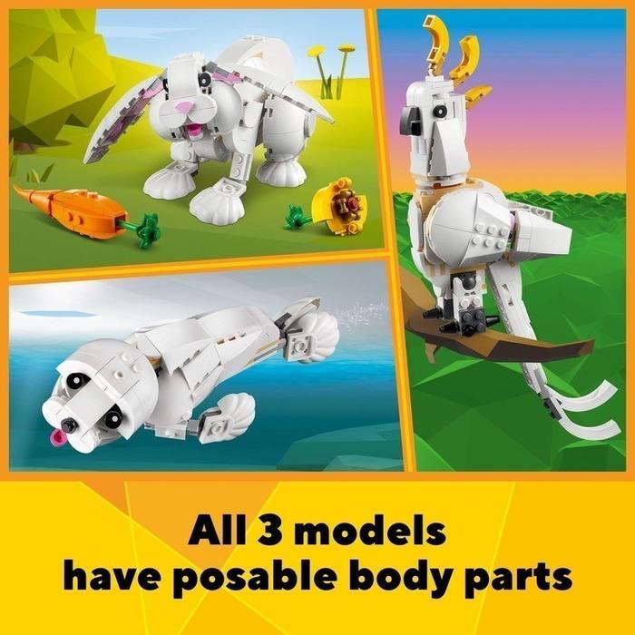 Gambar LEGO Creator 3in1 31133 White Rabbit Building Toy Set (258 Pieces) Mainan Balok (8 Tahun+) dari yunitameysha undefined Tokopedia