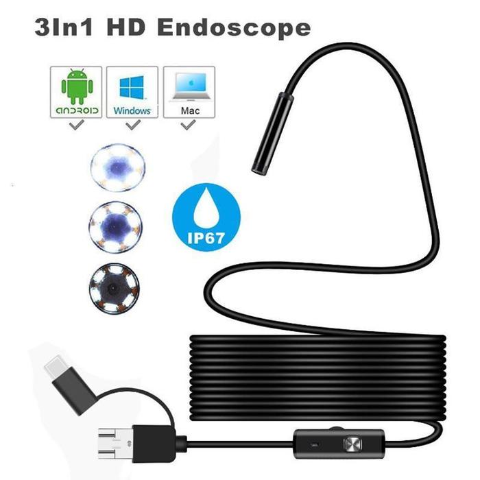 Gambar Medi Well Waterproof High-Definition Endoscope for Car Inspection Electronics Auto Repair Air Conditioning Pipeline Industrial Endoscope Brand New dari Medi Well undefined Tokopedia